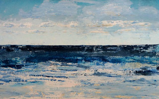 View out to Sea Painting by Devon Artist Anne Haigh