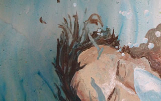 Swimming Underwater Painting no. 3 by Artist Anne Haigh