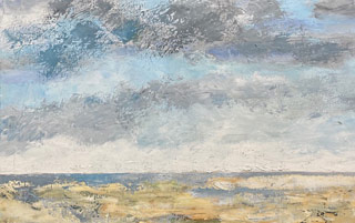 Beach in Devon Paintng by Totnes Artist Anne Haigh
